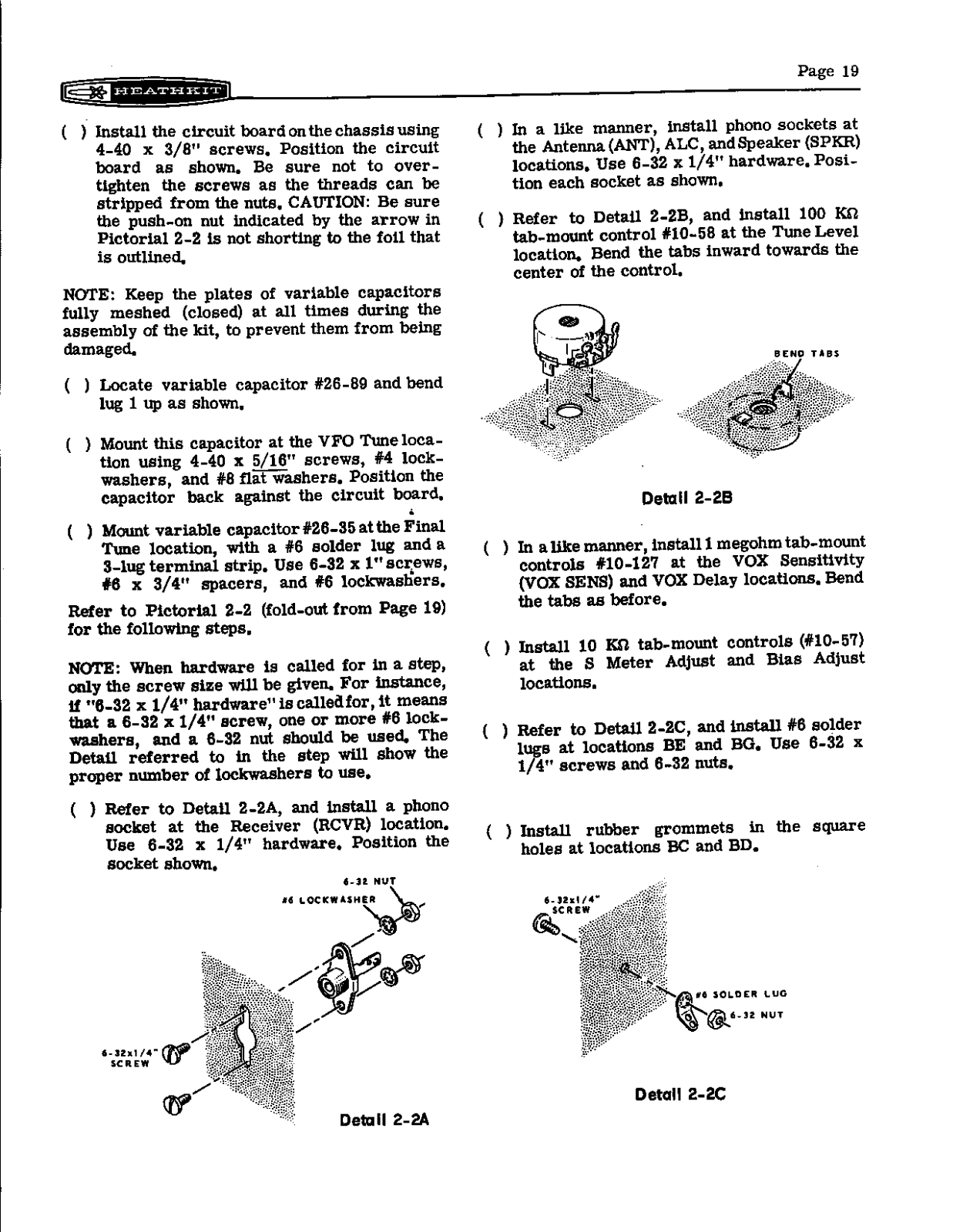 HEATHKIT HW-22a User Manual (PAGE 19)