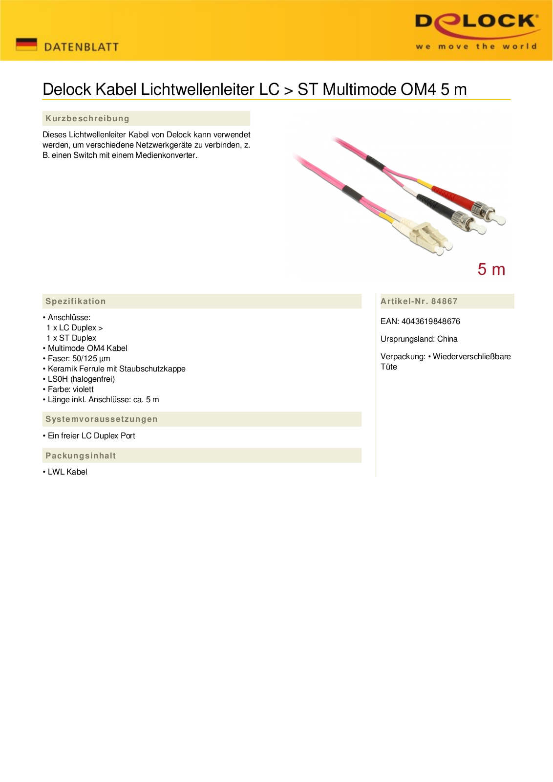 DELOCK 84867 Datasheet - ManualMachine.com