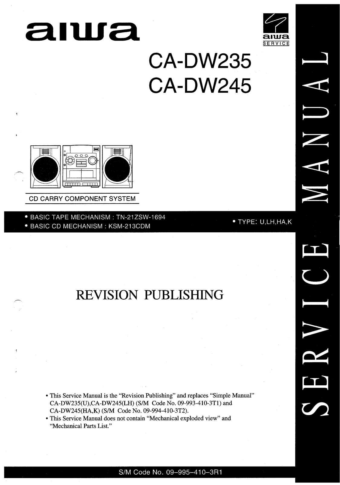 Aiwa CA-DW235, CA-DW245 Schematic