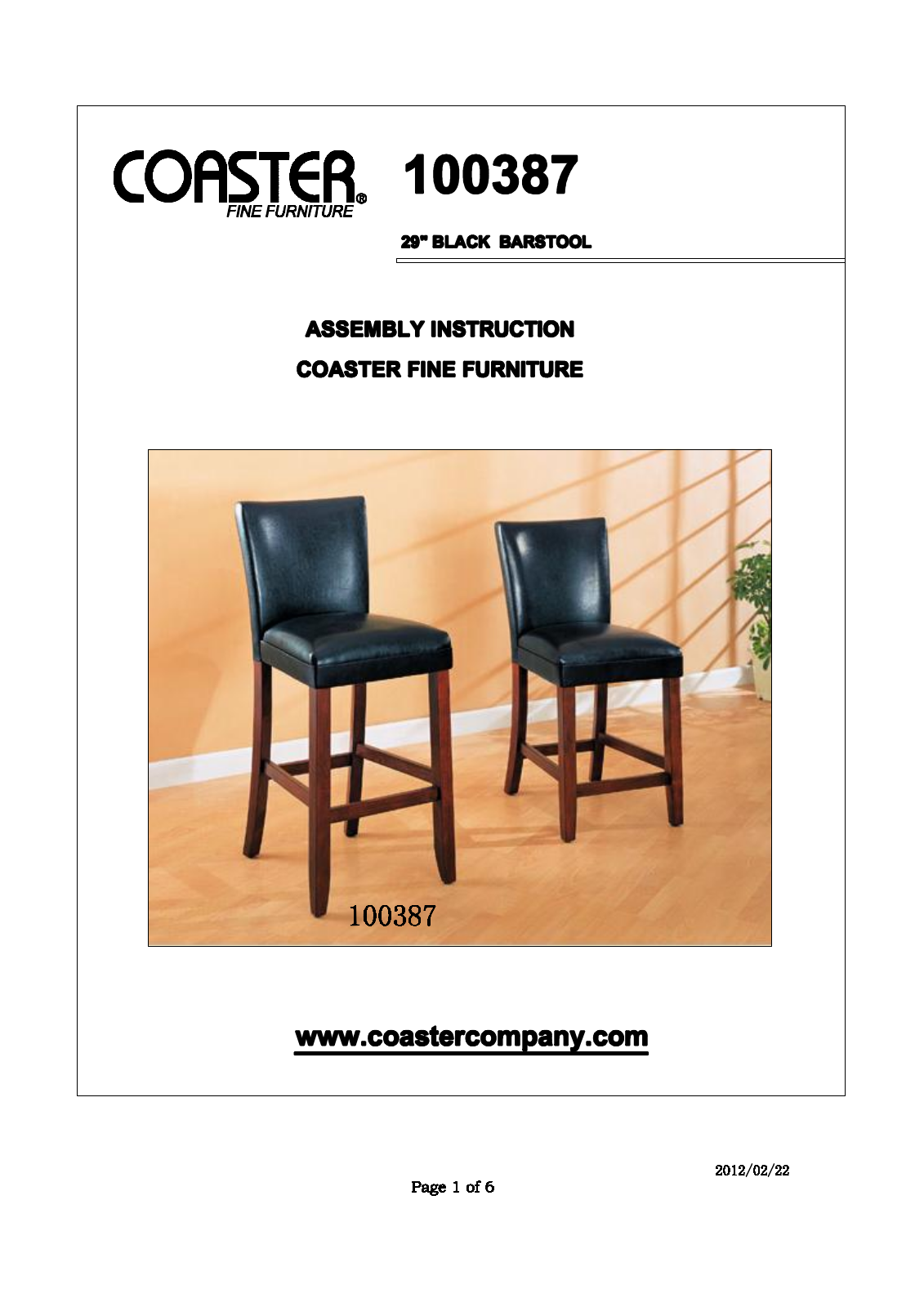 Coaster 100387 User Manual - ManualMachine.com