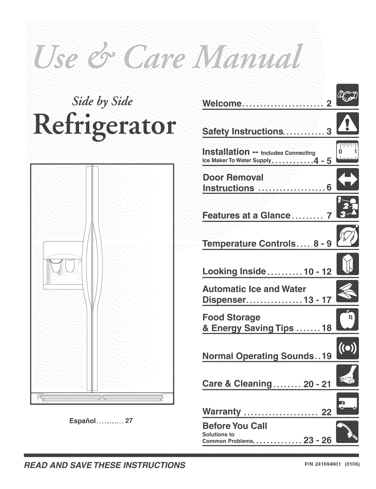 Frigidaire PHSC39EGSS2, PHSC39EGSS1, LECR23EFE0, GHSC39FTEW0, GHSC39ETES2 Owner’s Manual - ManualMachine.com