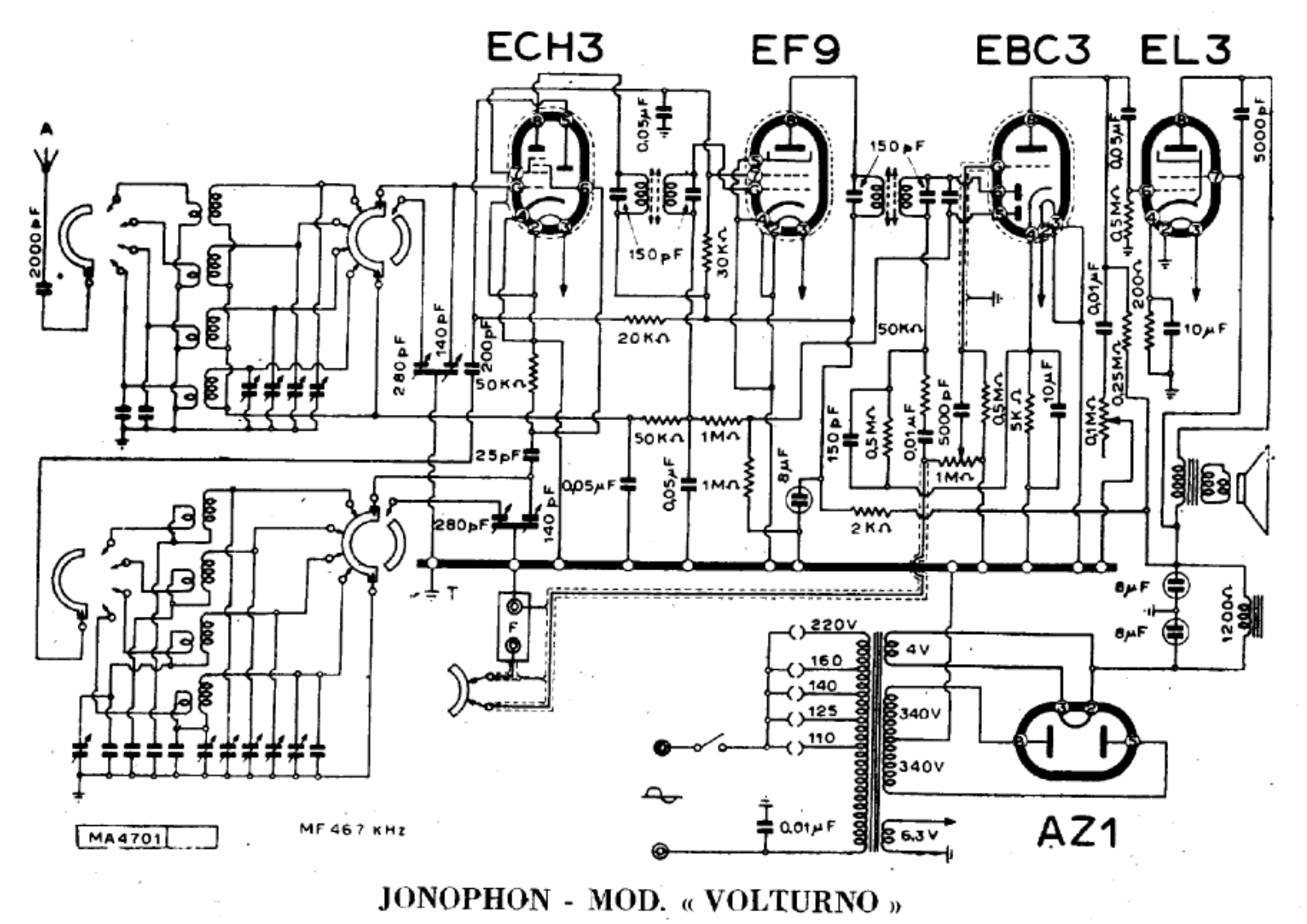 Jonophon volturno schematic