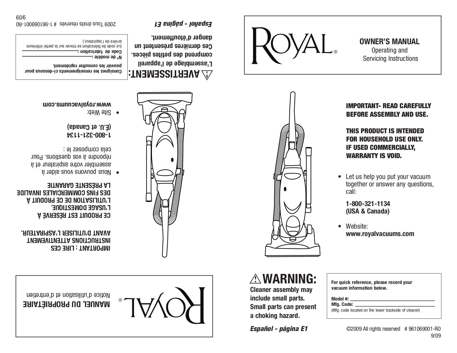 ROYAL UR30080 User Manual