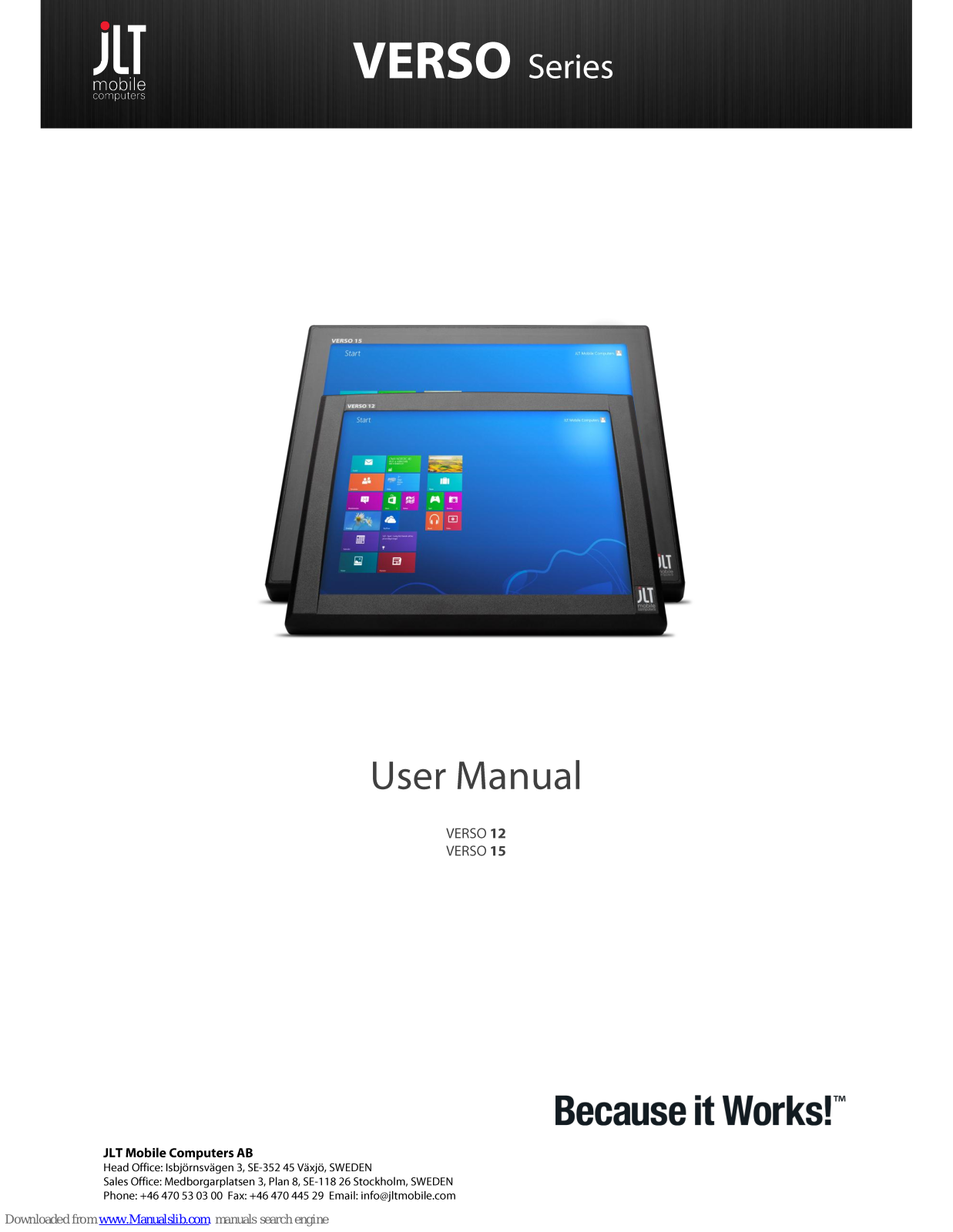 JLT VERSO 12, VERSO 15 User Manual - ManualMachine.com