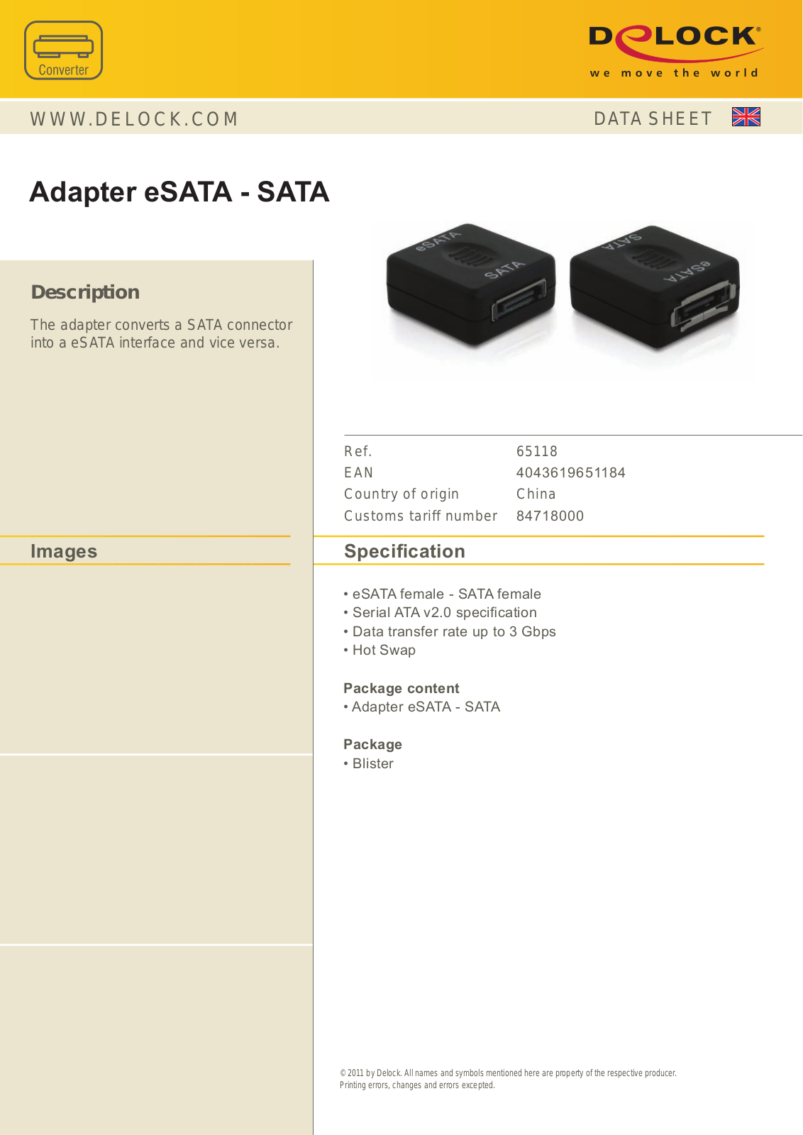 DeLOCK 65118 User Manual