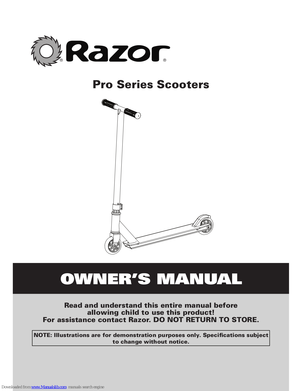 Razor Pro Series Owner's Manual