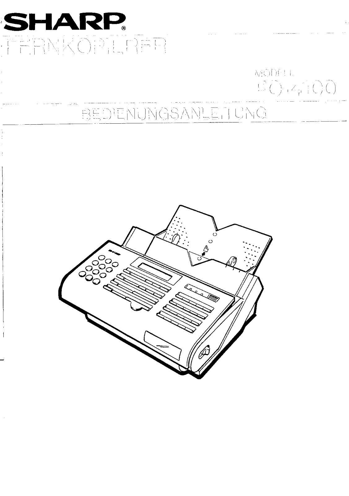 Sharp FO-4100 User Manual