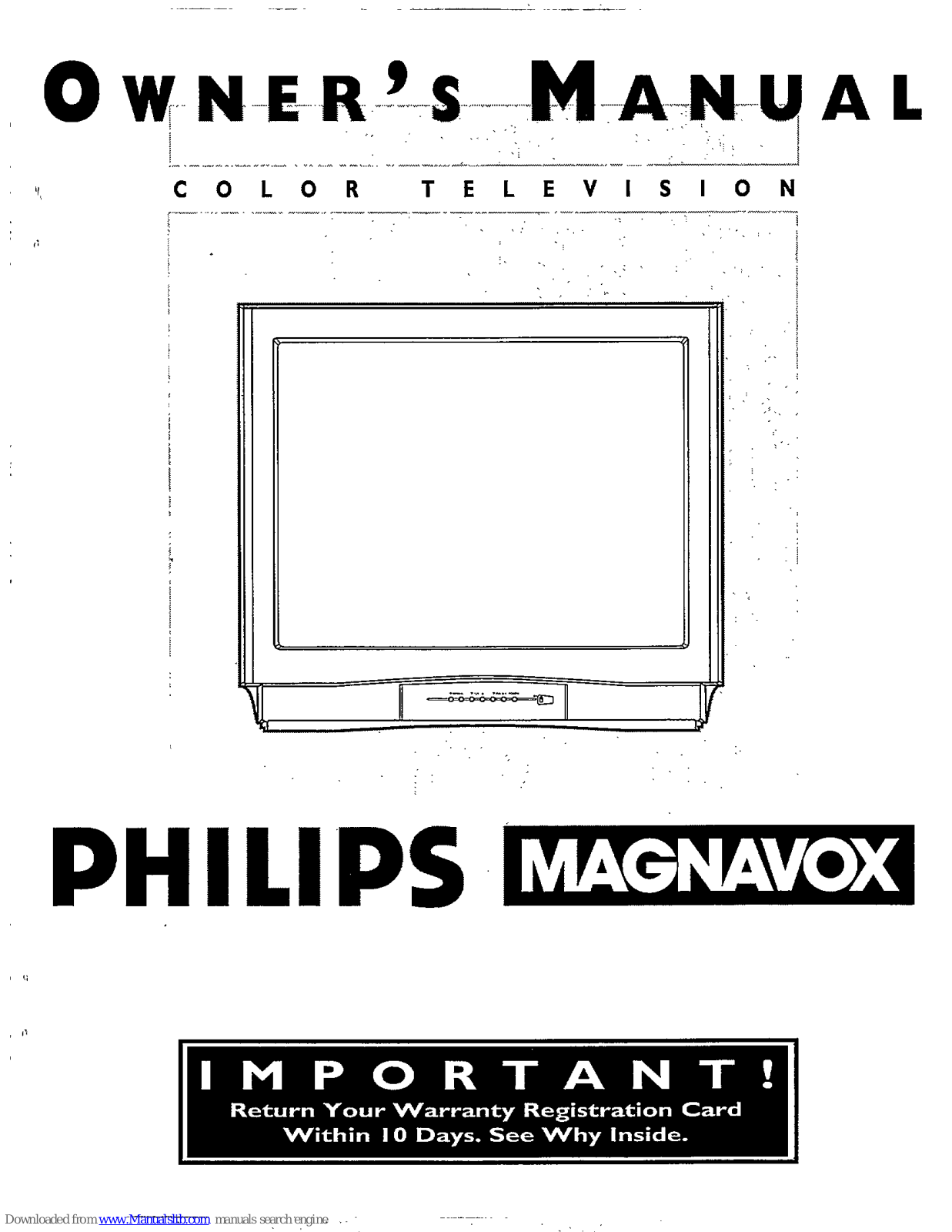 Philips COLOR TV 32 INCH TABLE TP3267C Owner's Manual