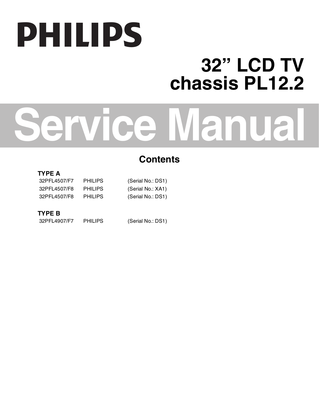 Philips 32PFL2507/F7 Schematic