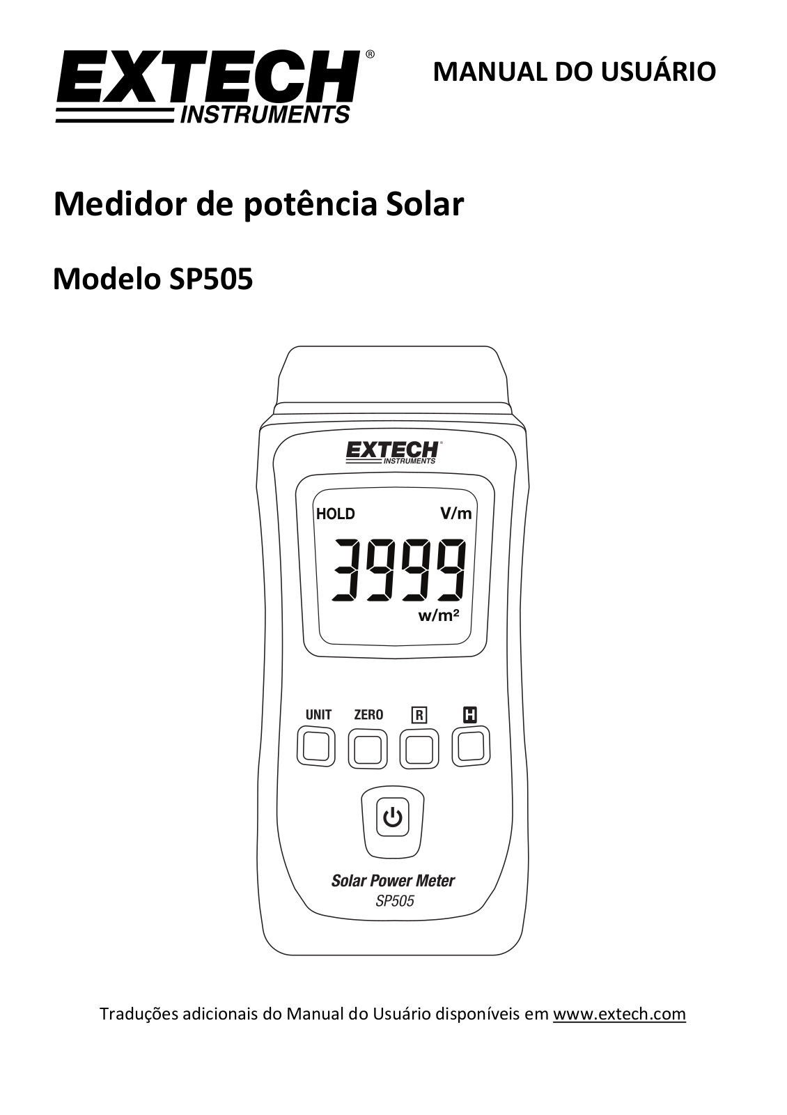 Extech SP505 User guide