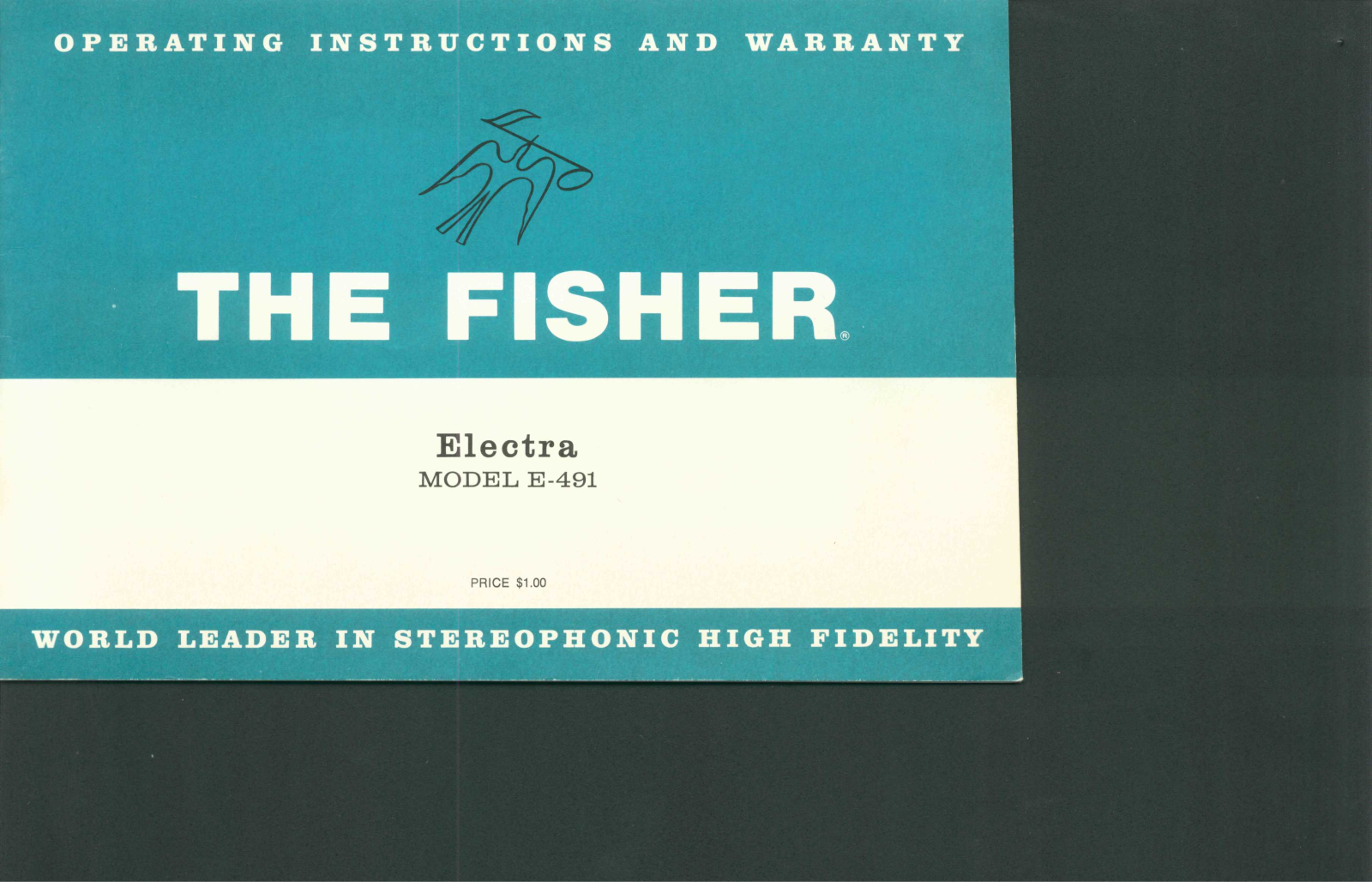 Fisher Electra-E-491 Owners Manual