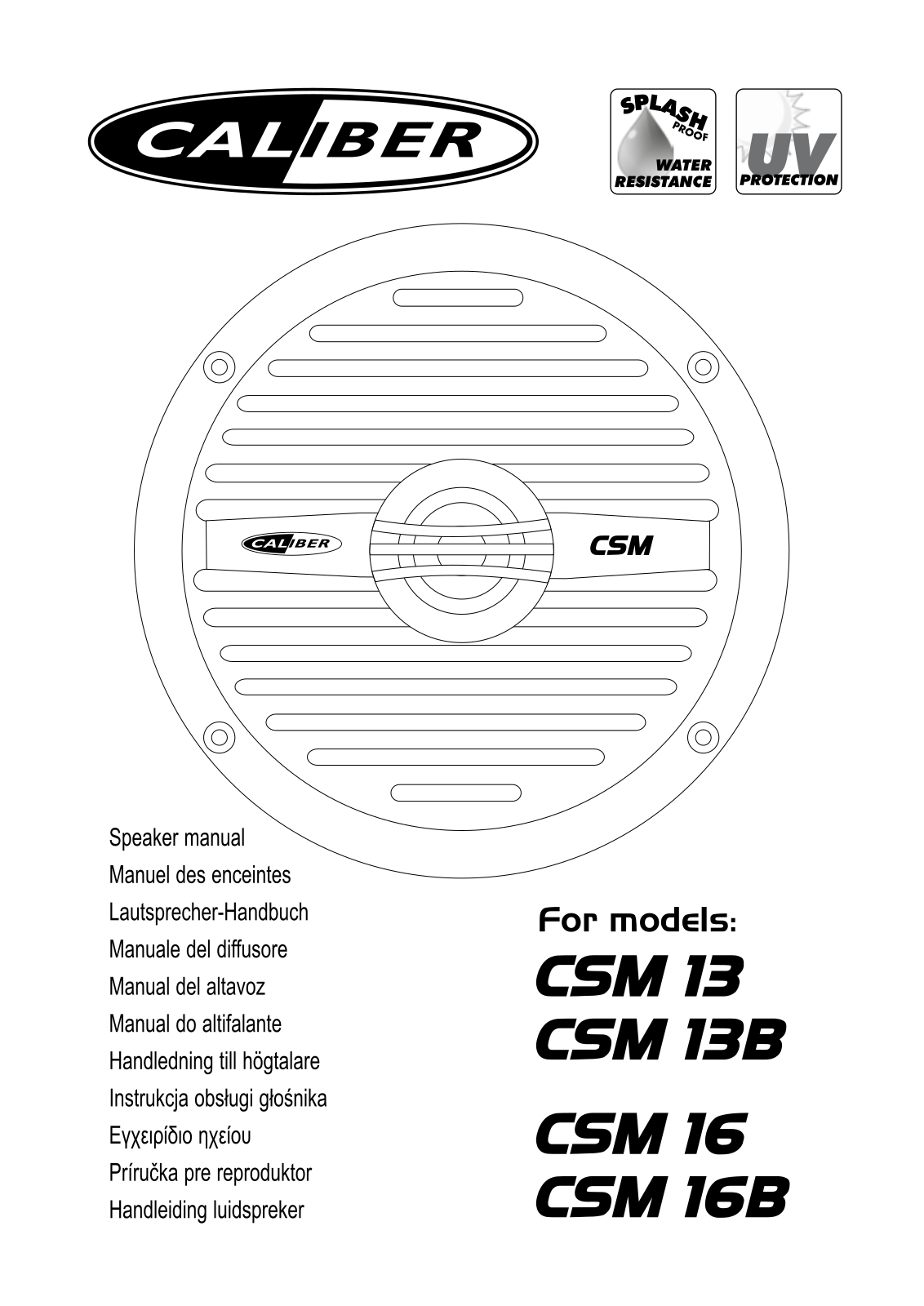 Caliber Audio Technology CSM13, CSM13B, CSM16, CSM16B User Manual