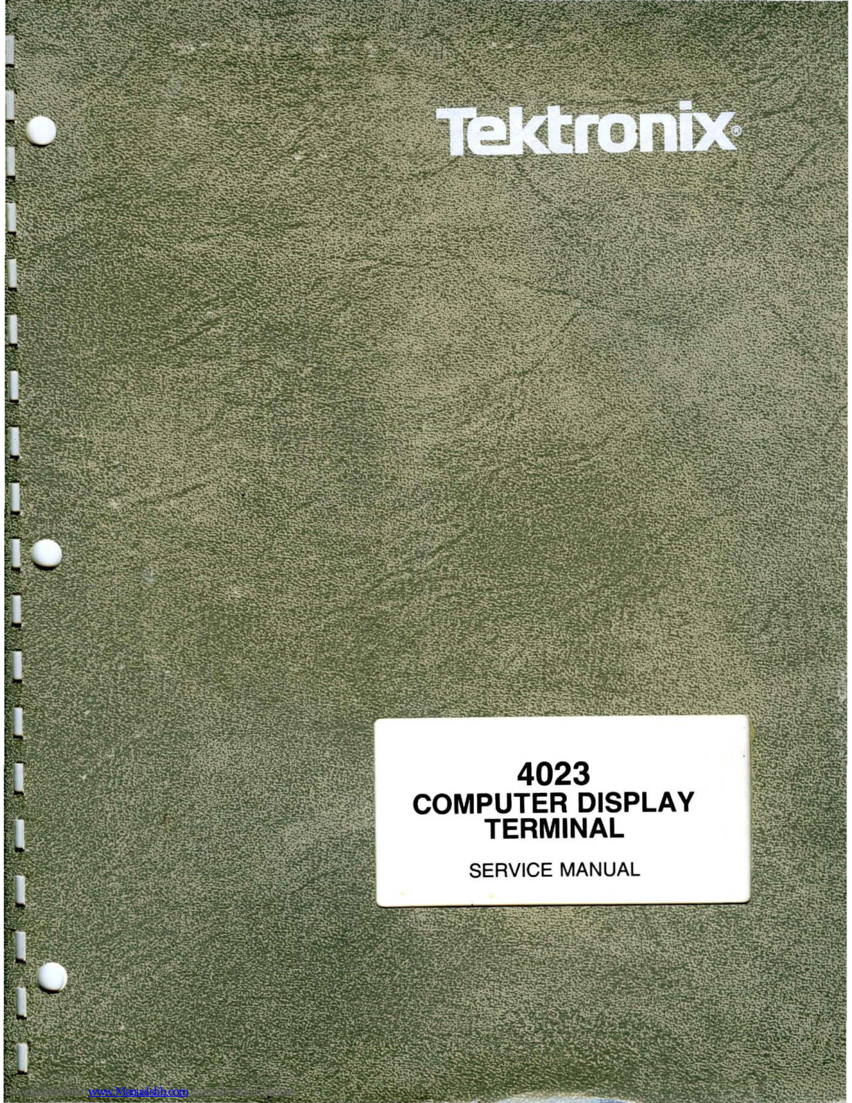 Tektronix 4023 Service Manual