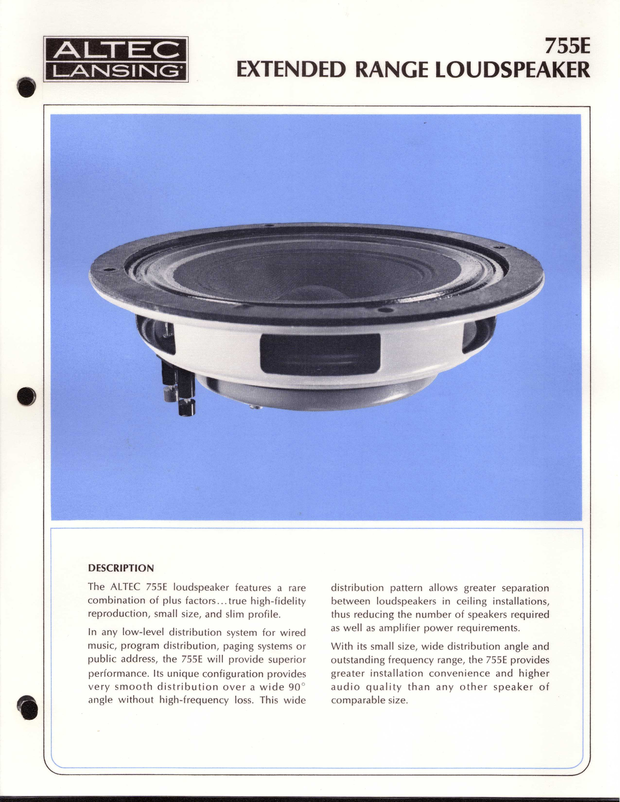 Altec lansing 755E User Manual