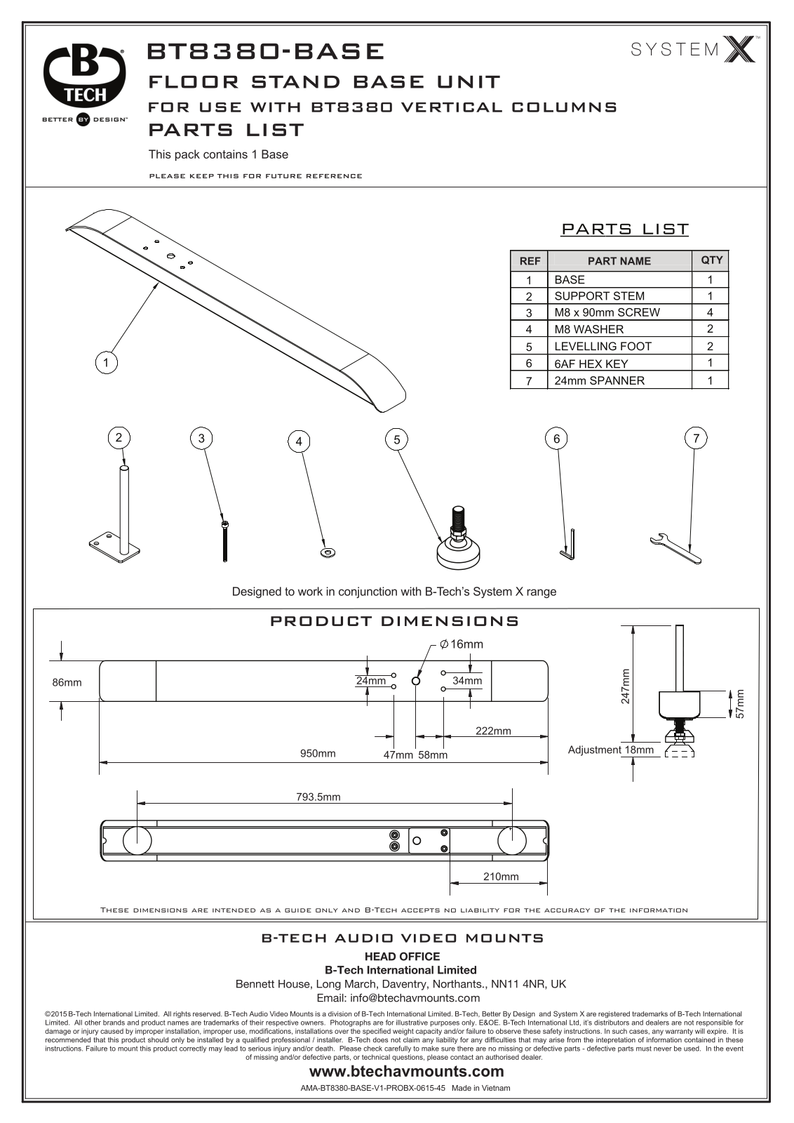 B-Tech BT8380-BASE User guide - ManualMachine.com