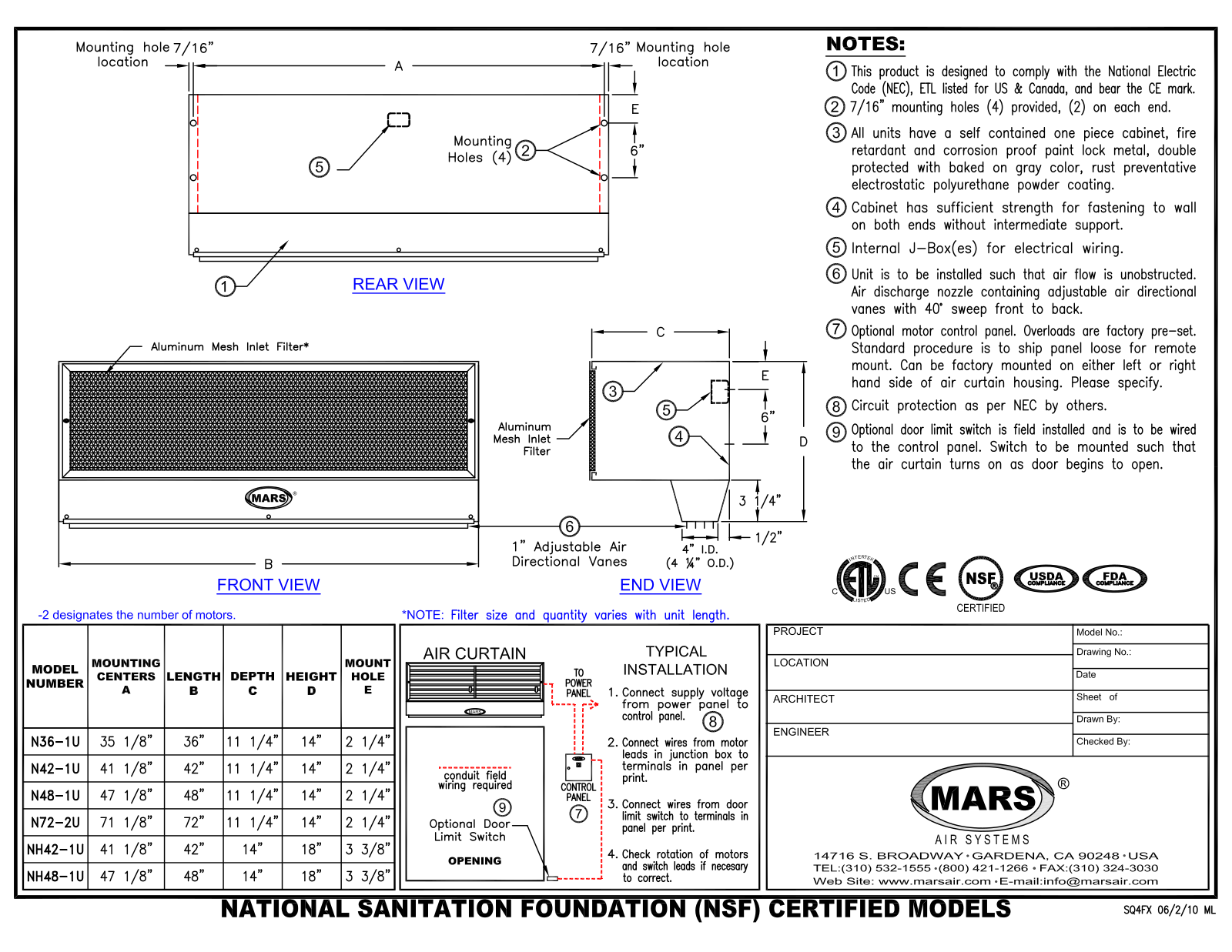 Mars Air N36-1U User Manual