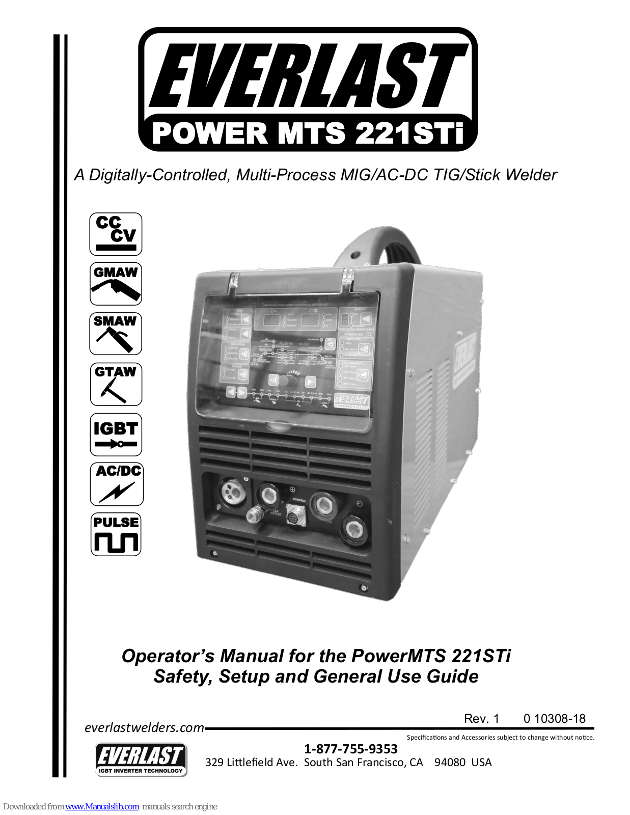 Everlast POWER MTS 221STi, PowerMTS 252STi Operator's Manual