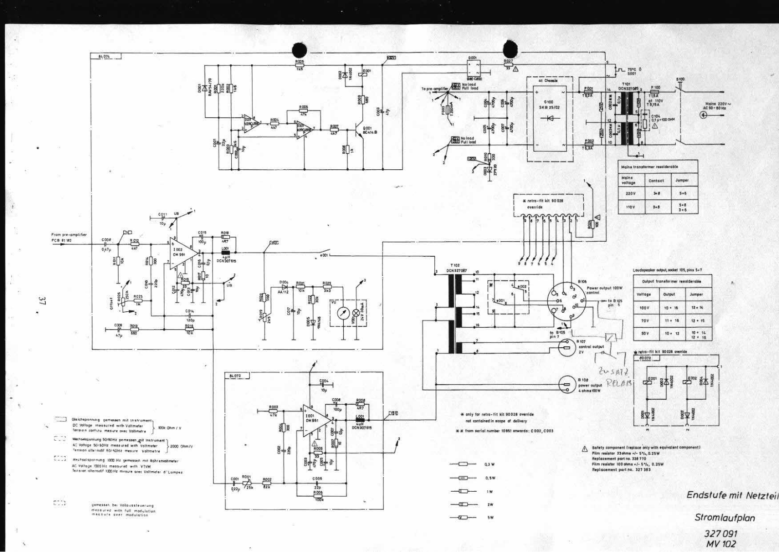 Dynacord MV-102 Schematic