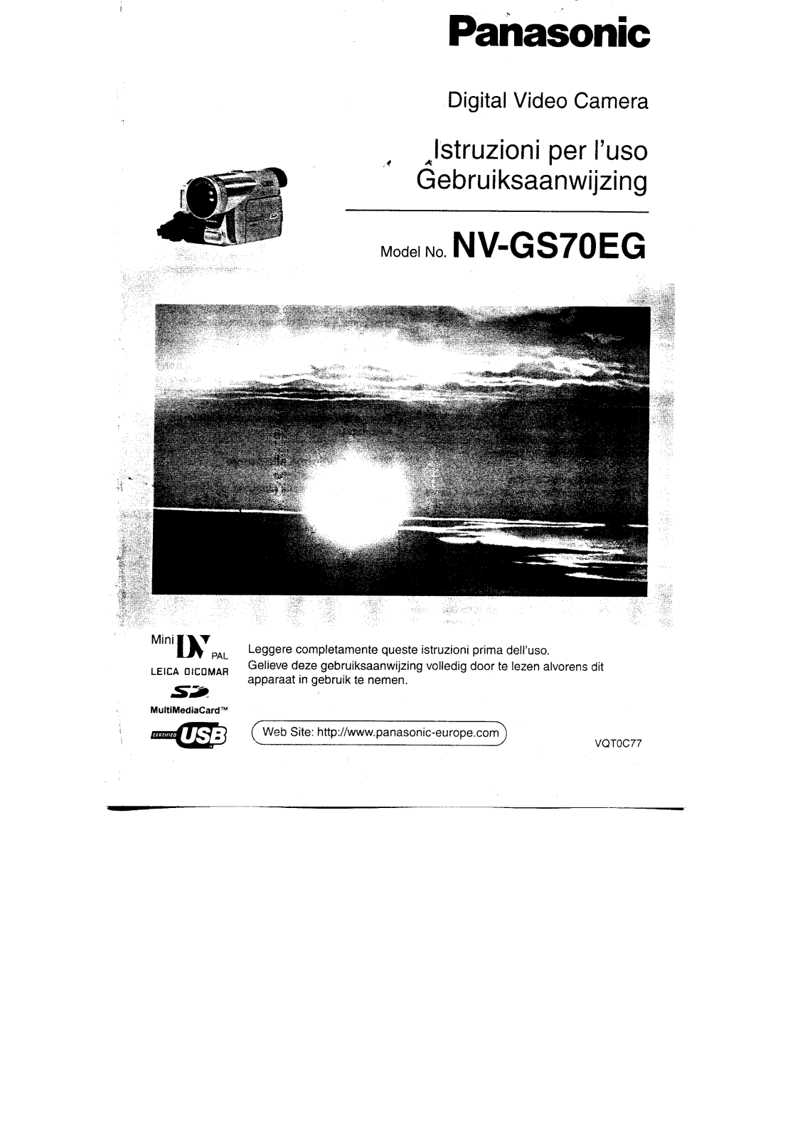 Panasonic NVGS75EG Operating Instructions