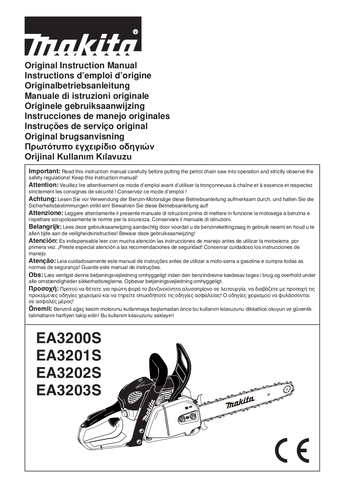 Makita EA3200S, EA3202S, EA3201S, EA3203S User Manual