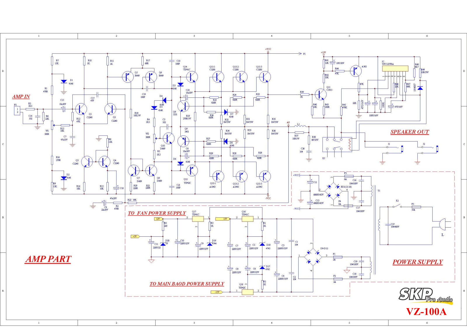 SKP Pro Audio VZ100A Schematic