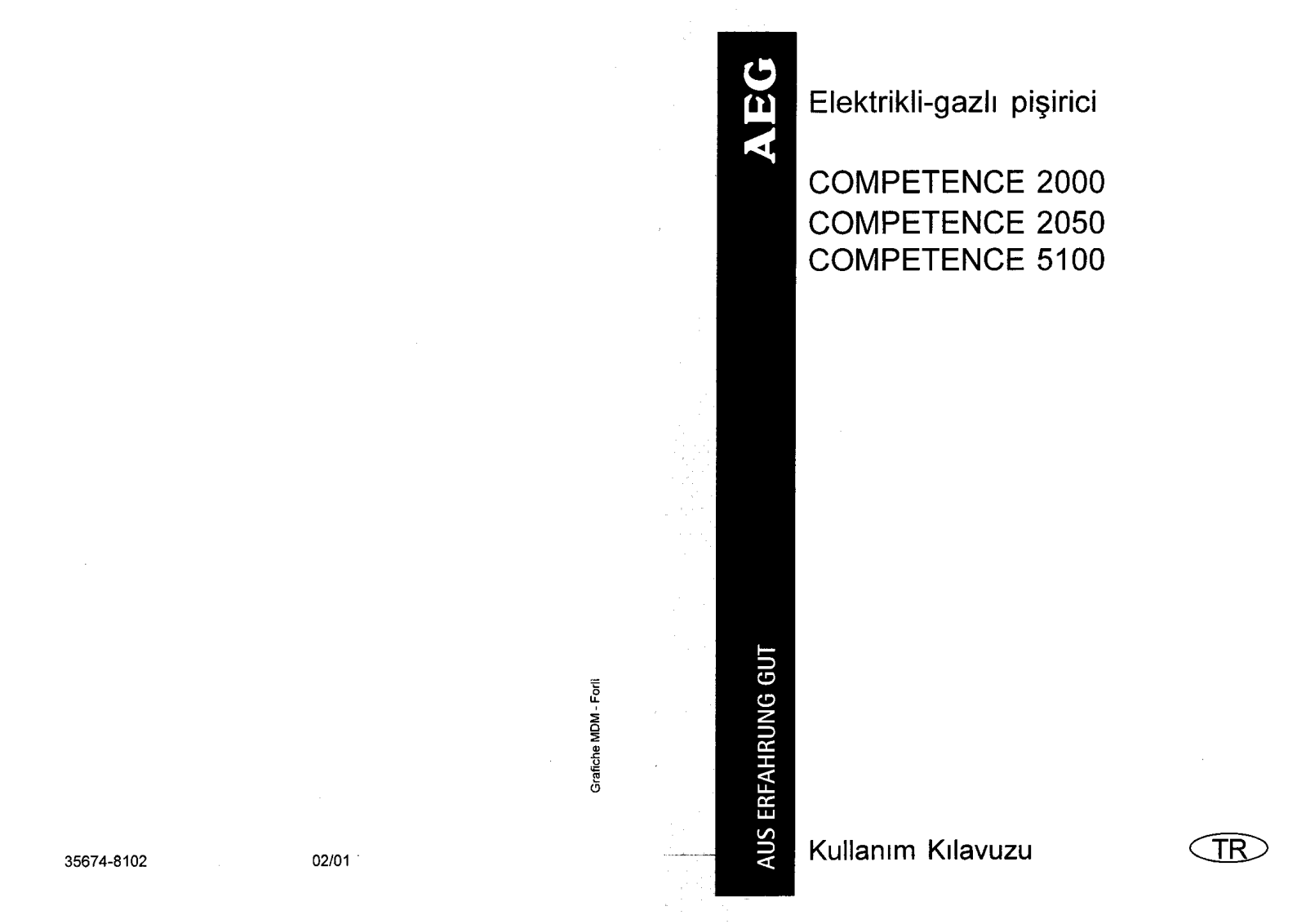 AEG COMPETENCE 2000, COMPETENCE 2050, COMPETENCE 5100 Manual
