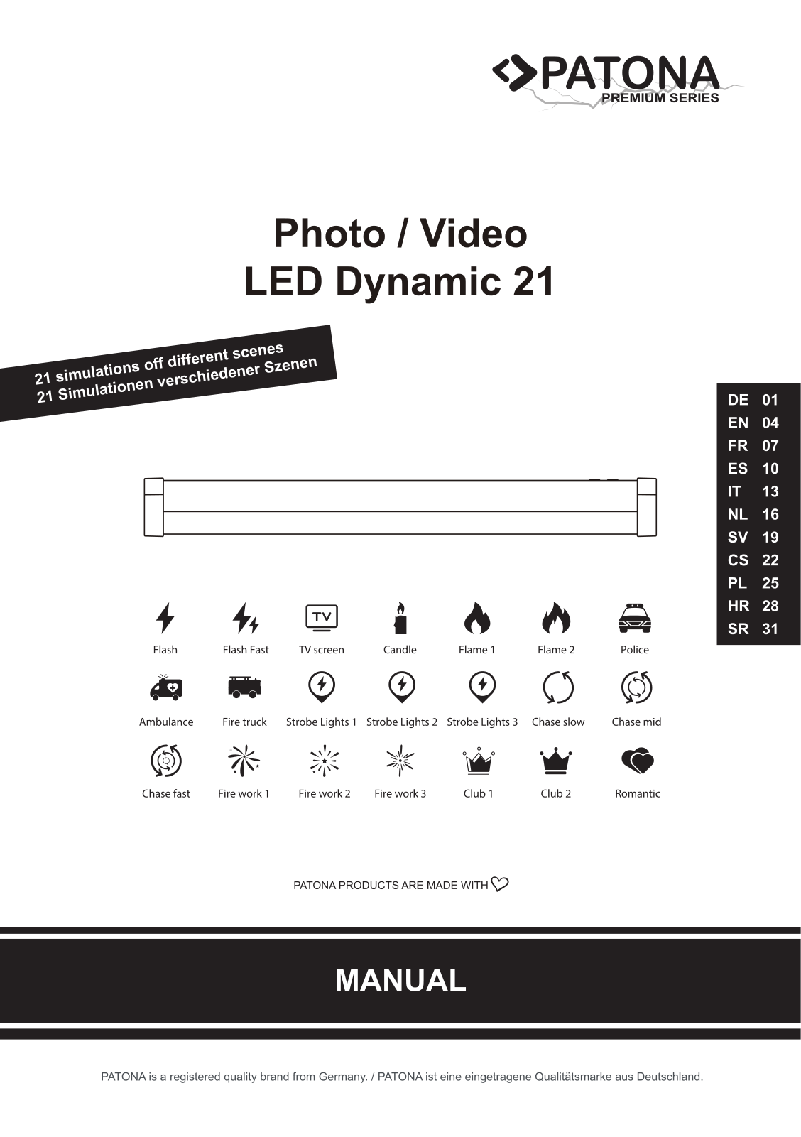PATONA PATONA LED Dynamic 21 User guide - ManualMachine.com