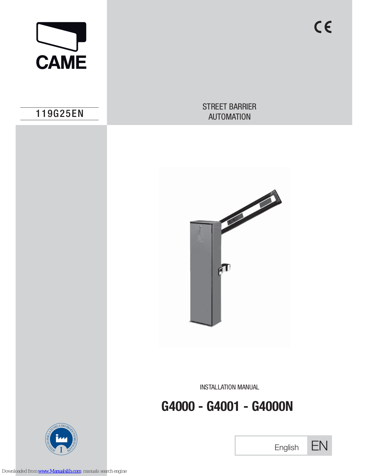 CAME G4000, G4001, G4000N Installation Manual