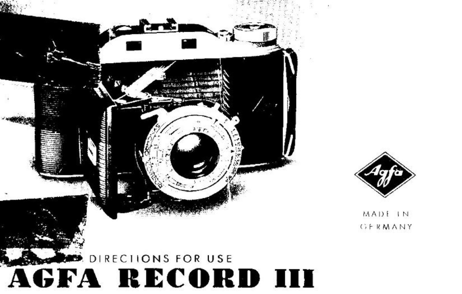 AGFA Record III User Manual