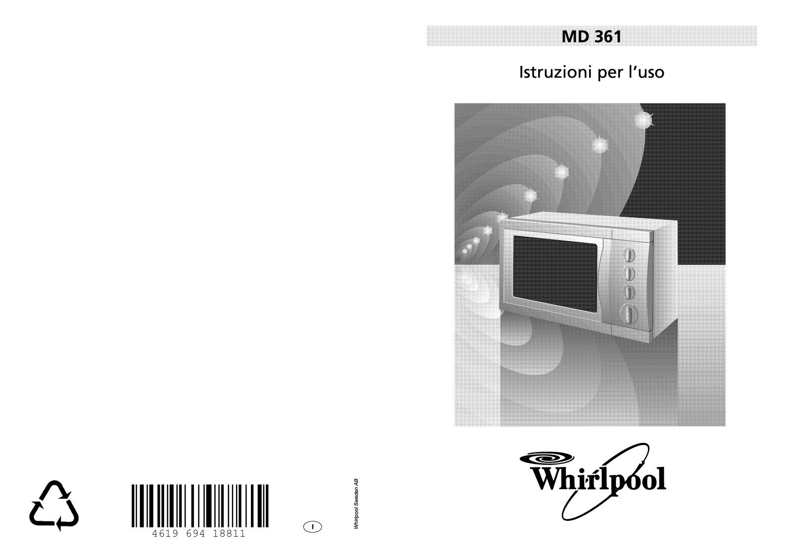 Whirlpool MD 361/WH, MD 361/BL Manual