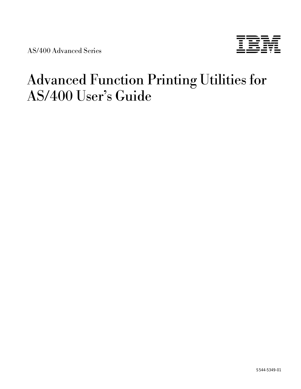 IBM AS-400 User Manual