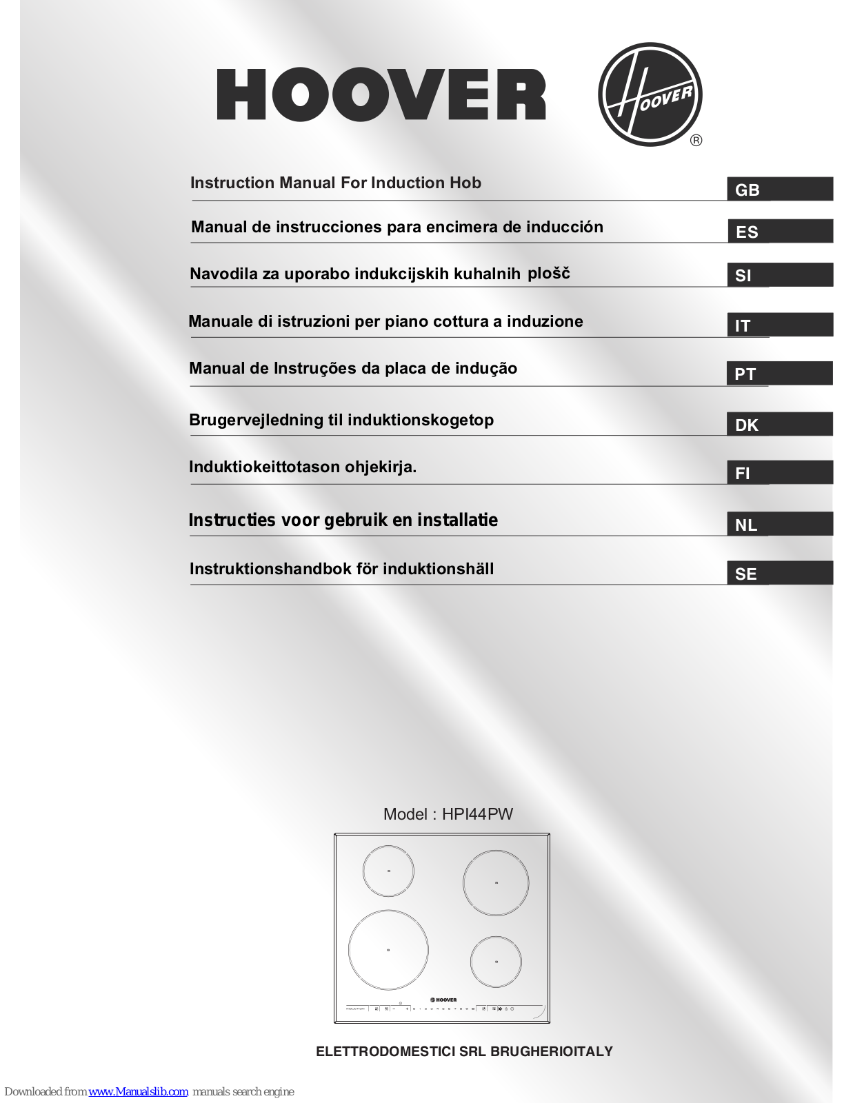 Hoover HPI44PW Instruction Manual