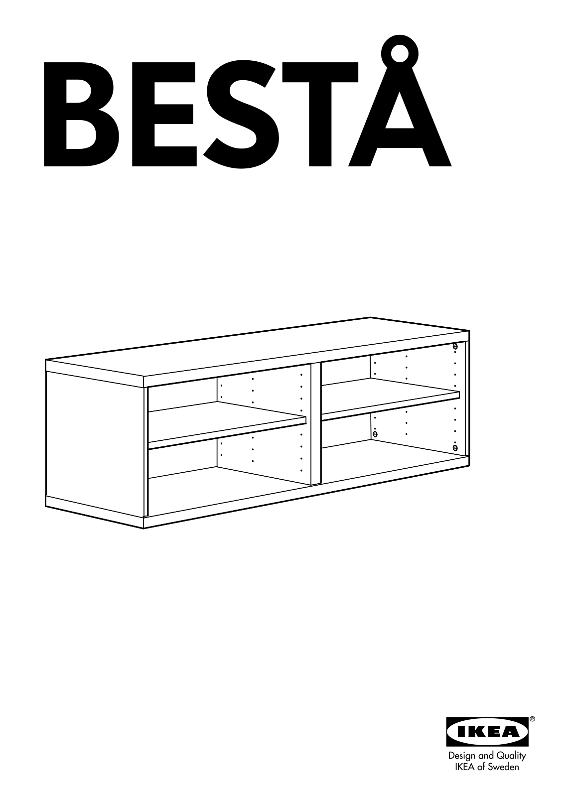 IKEA BESTÃ SHELF UNIT 47X15 Assembly Instruction