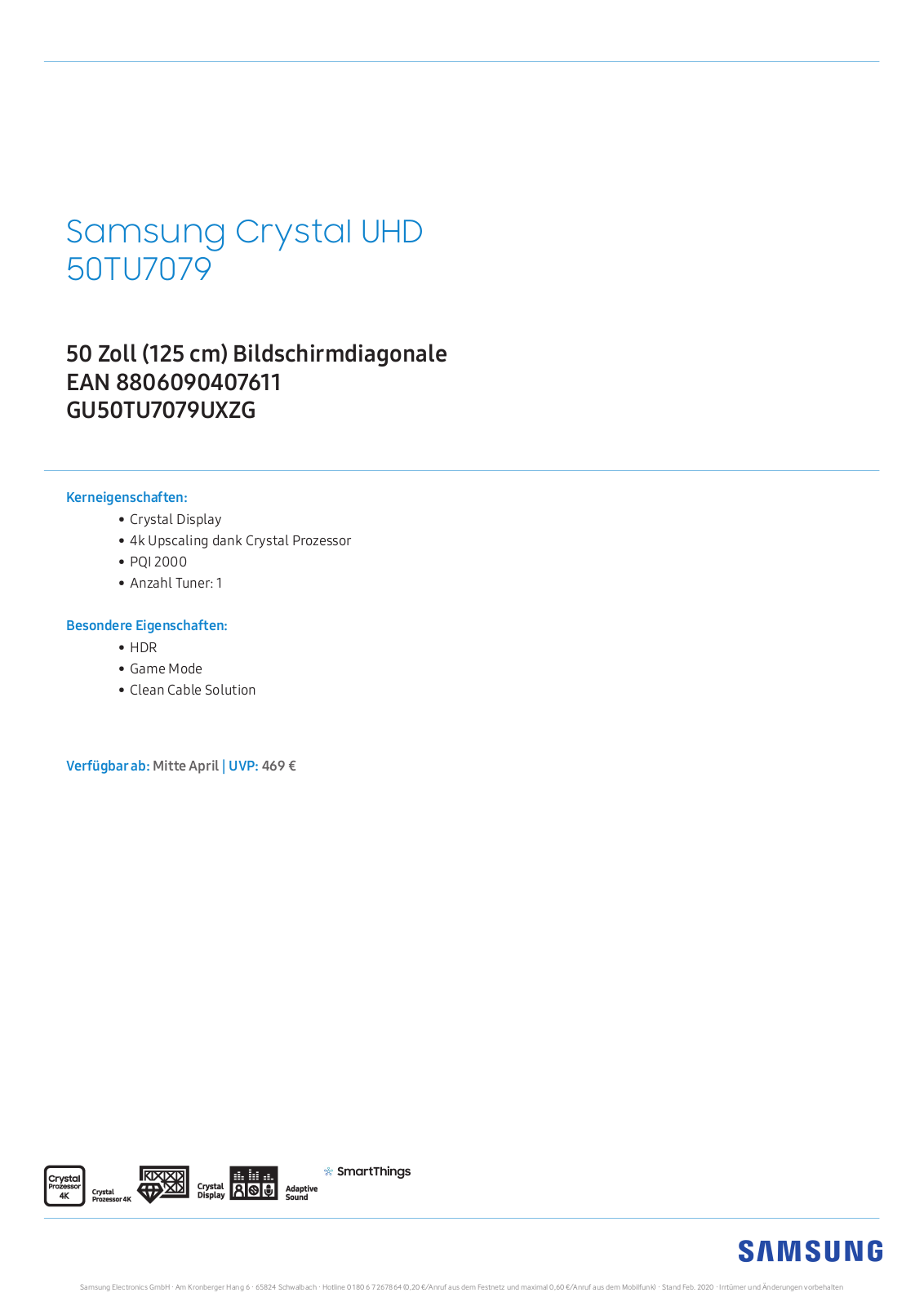 Samsung GU50TU7079 User Manual