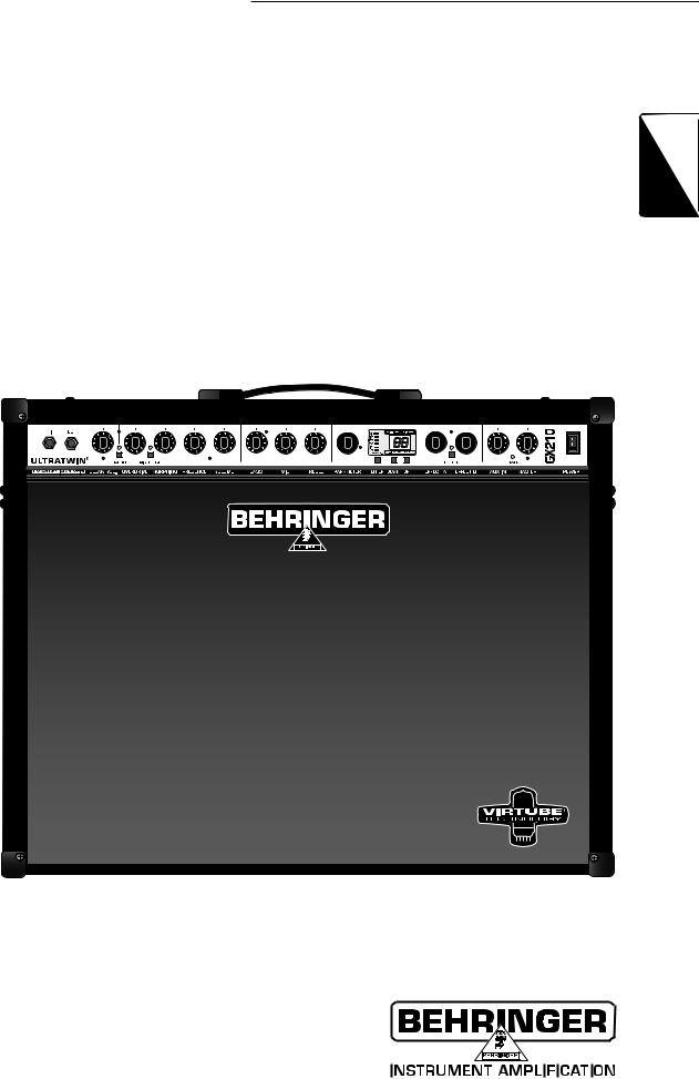 Behringer Ultratwin GX210 User Manual