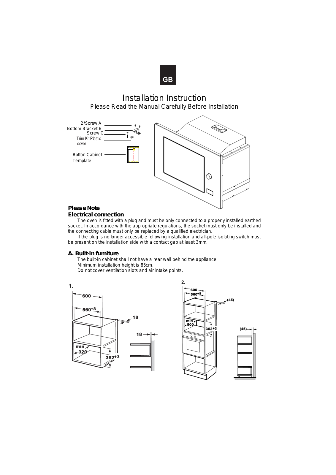 Candy MIC25GDFX User Manual