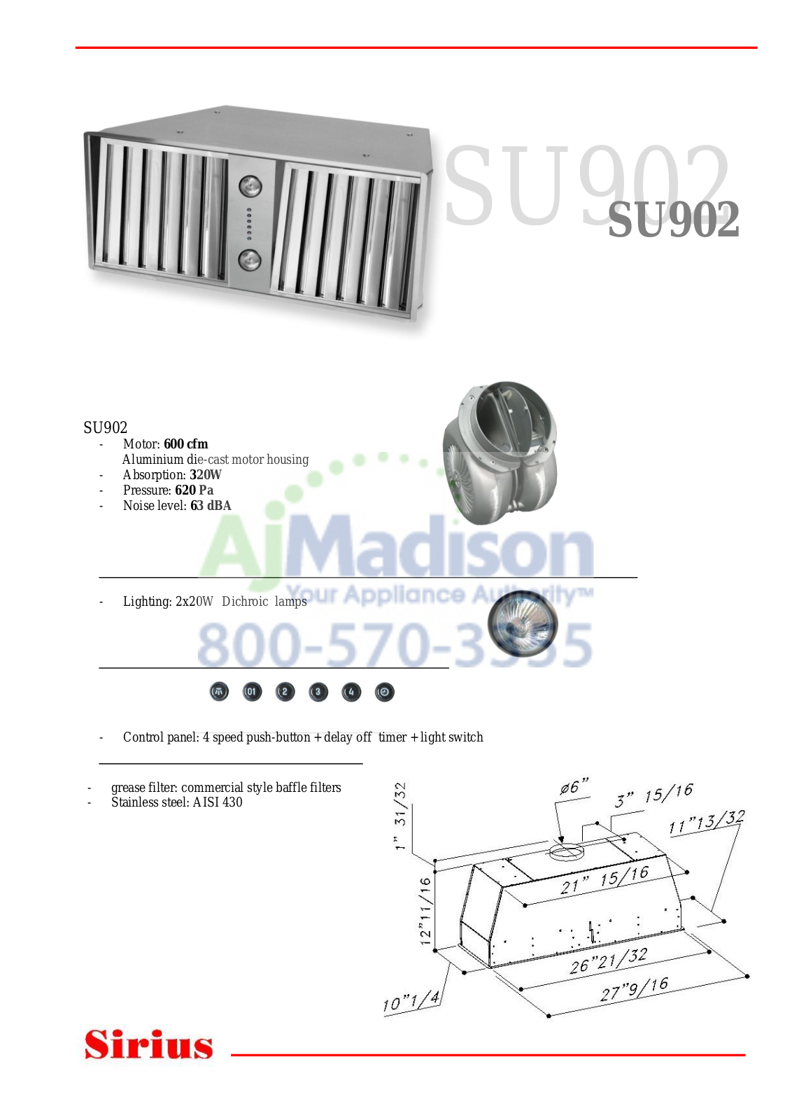 Sirius SU902CM271 Data Sheet