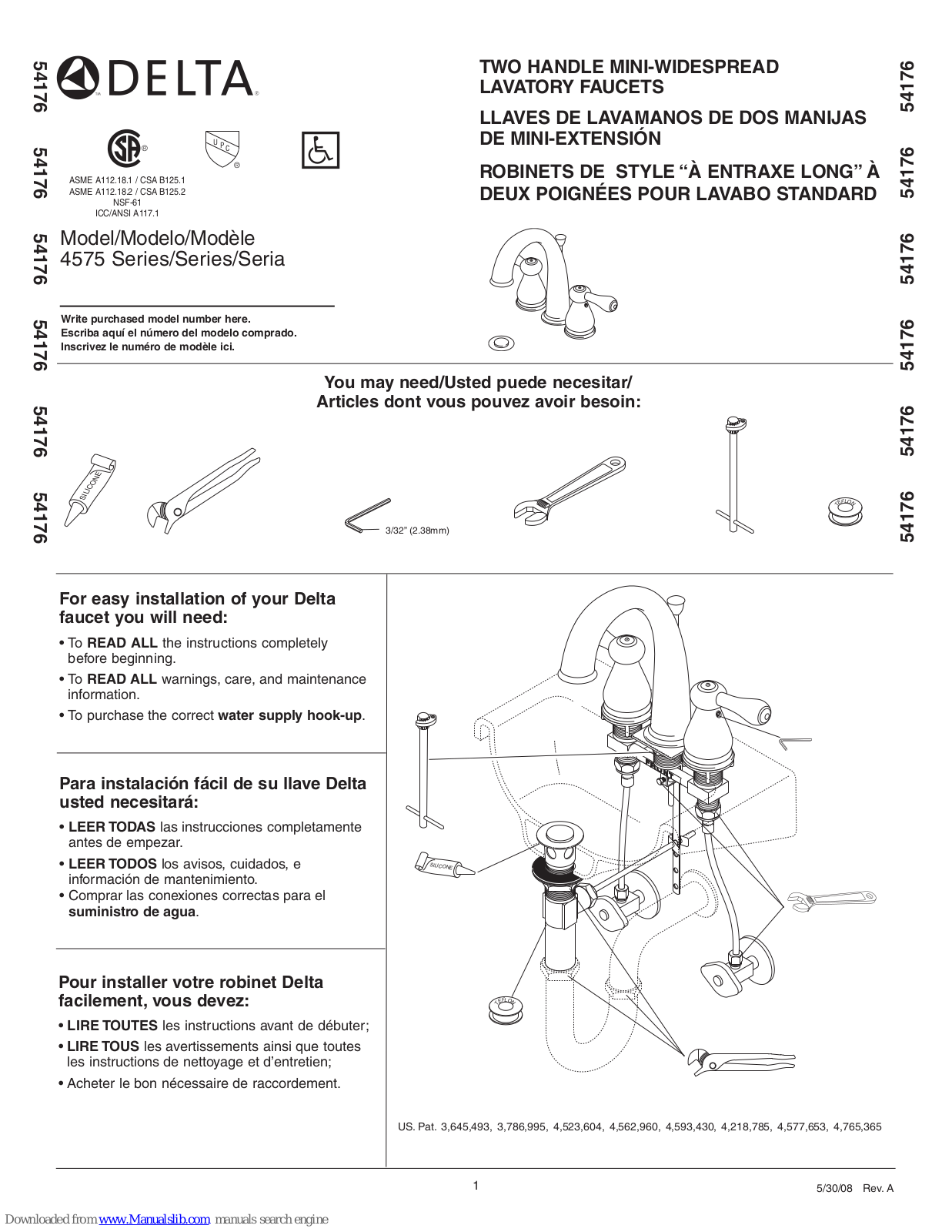 Delta 4575 Series Installation Manual