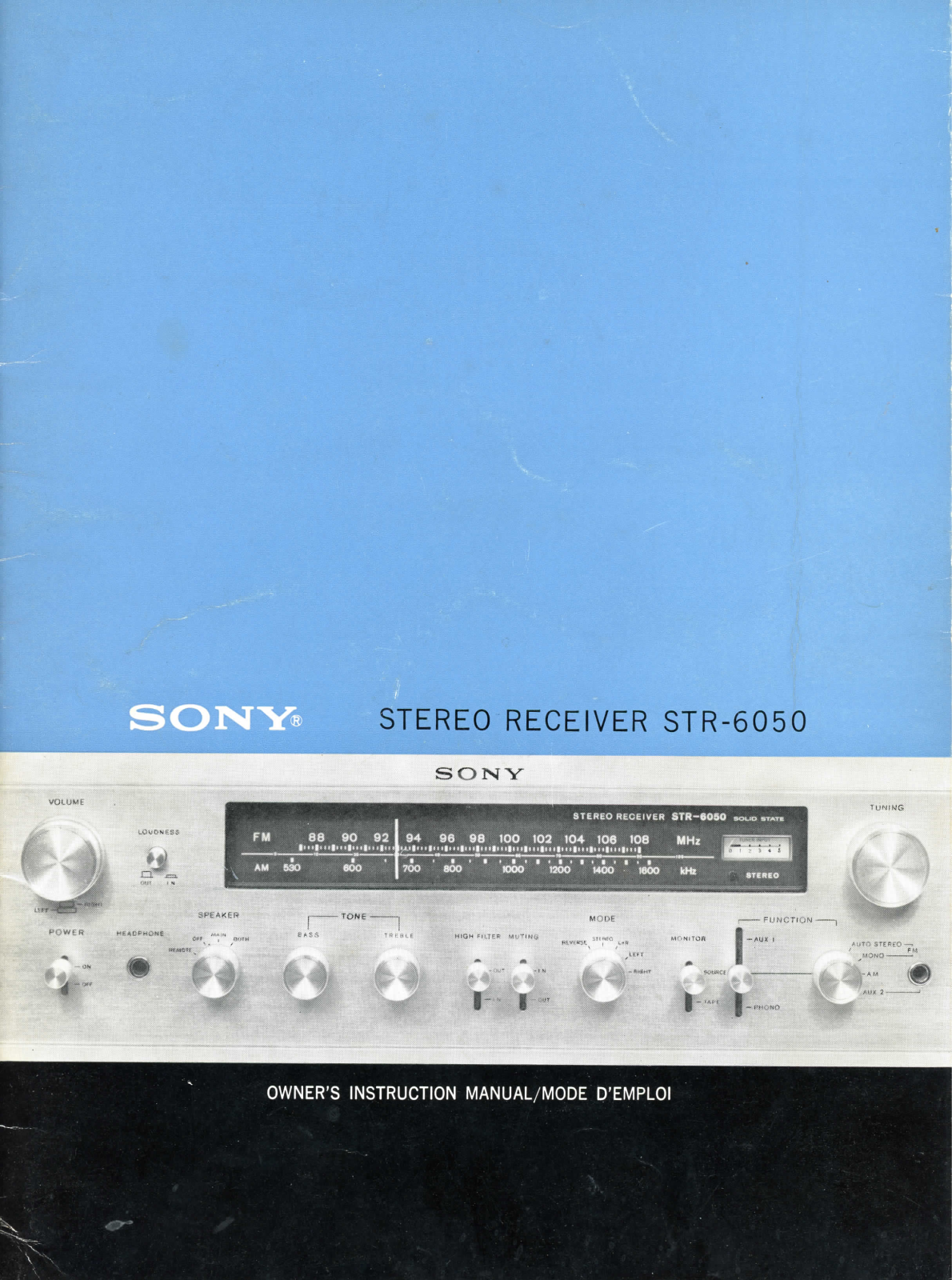 Sony STR-6050 Owners Manual