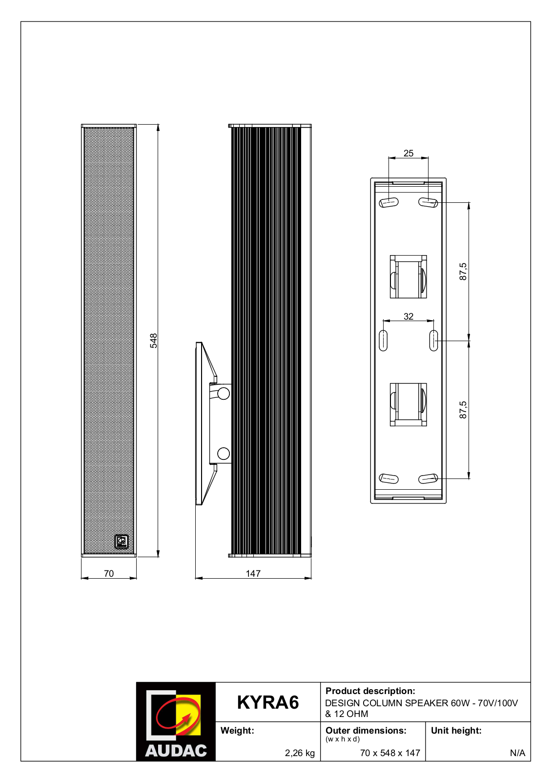 Audac KYRA6 User guide - ManualMachine.com