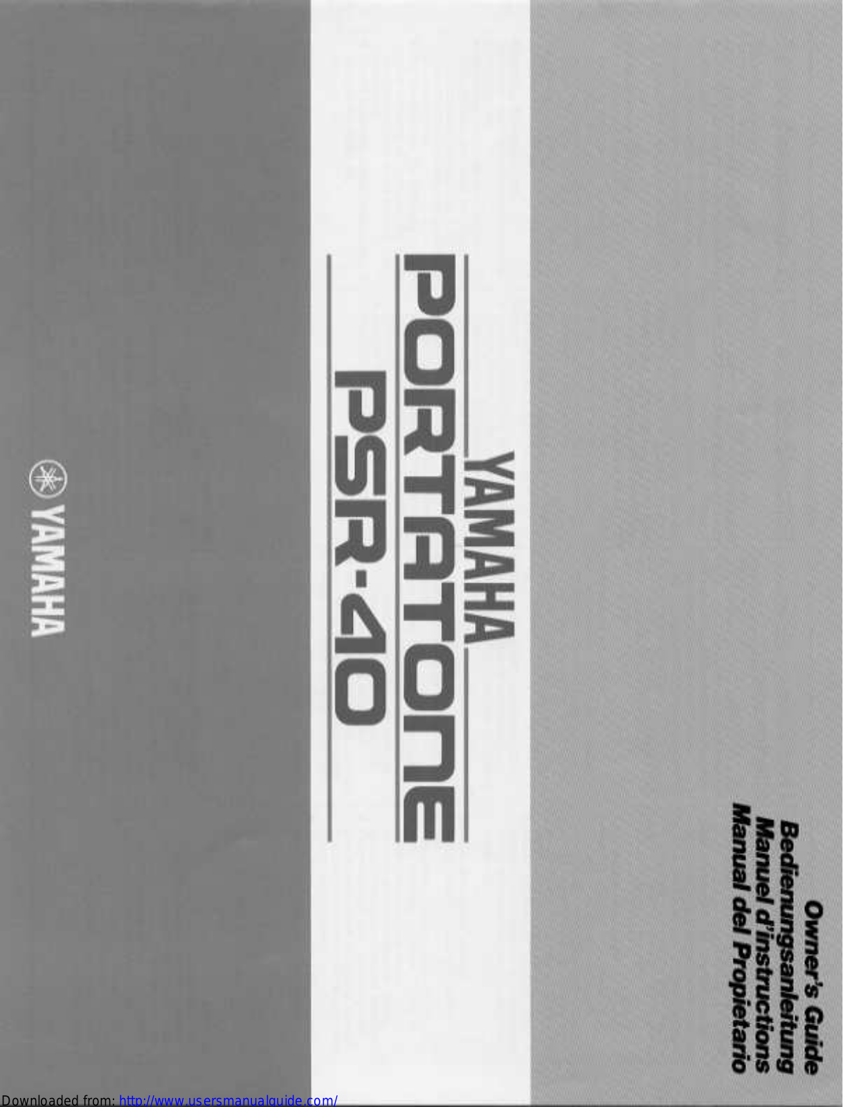 Yamaha Audio PSR-40 User Manual