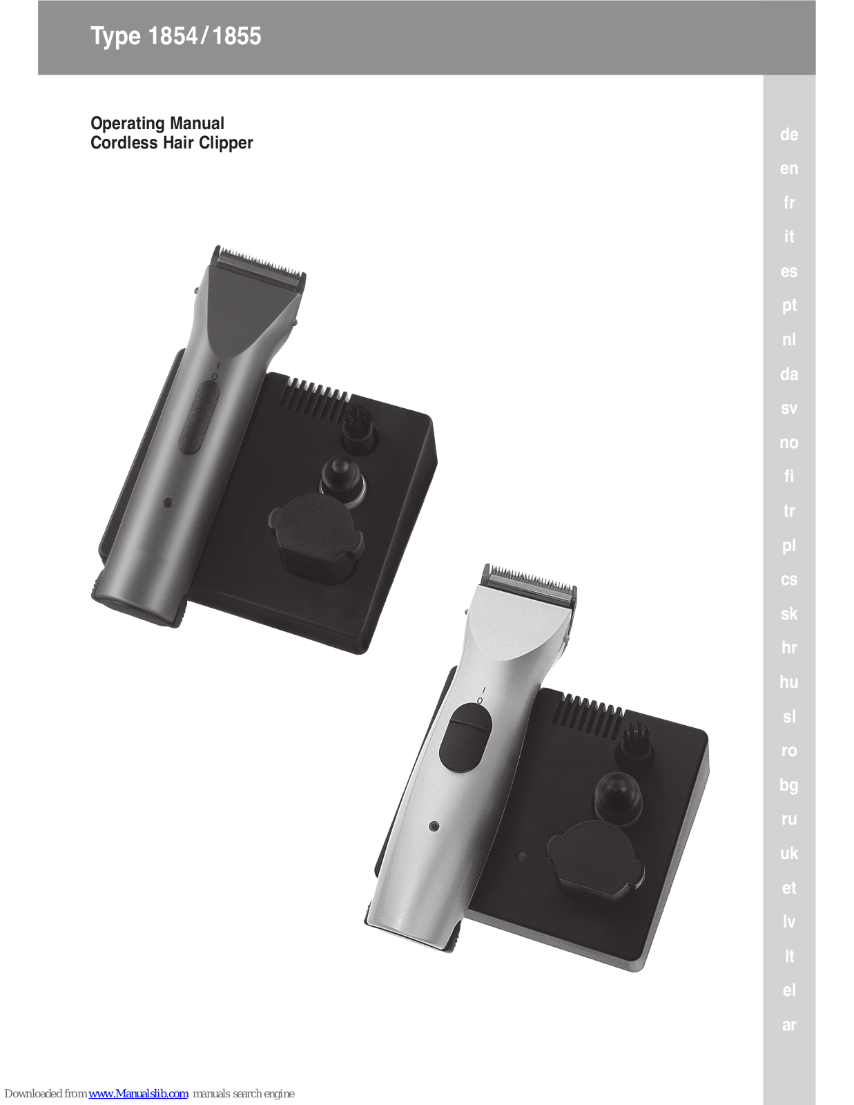 Moser 1854, 1855 Operating Manual