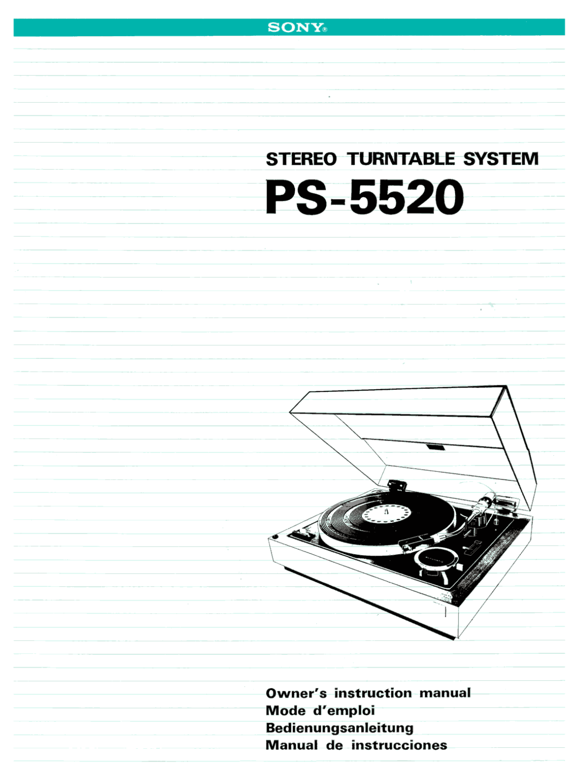 Sony PS-5520 Owners Manual