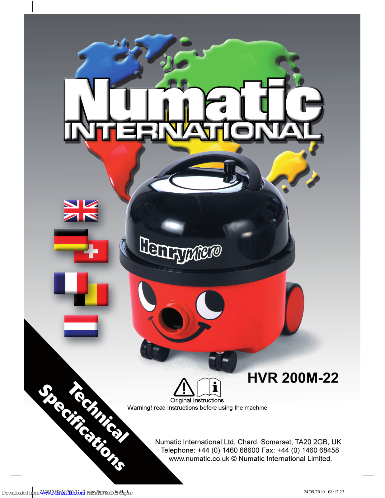 Numatic HenryMicro HVR 200M-22 Original Instructions Manual