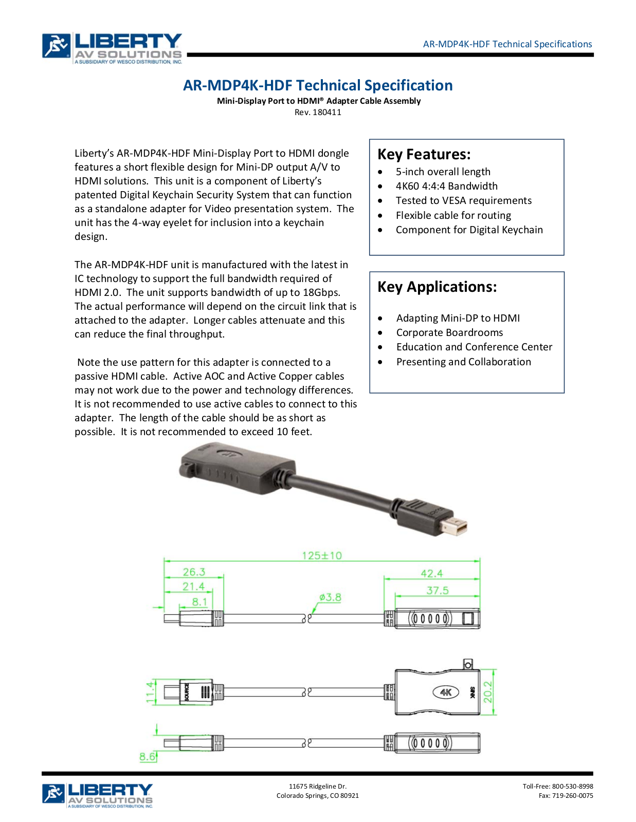 Liberty AV DL-AR3982 Datasheet