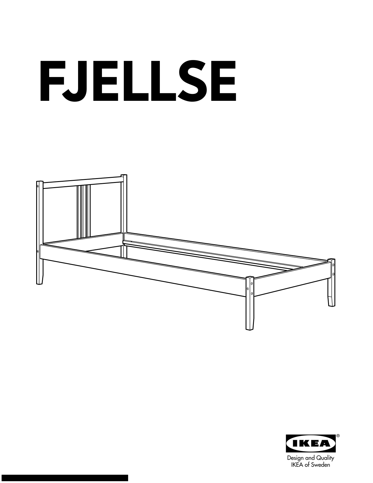 IKEA FJELLSE BED FRAME TW Instructions Manual