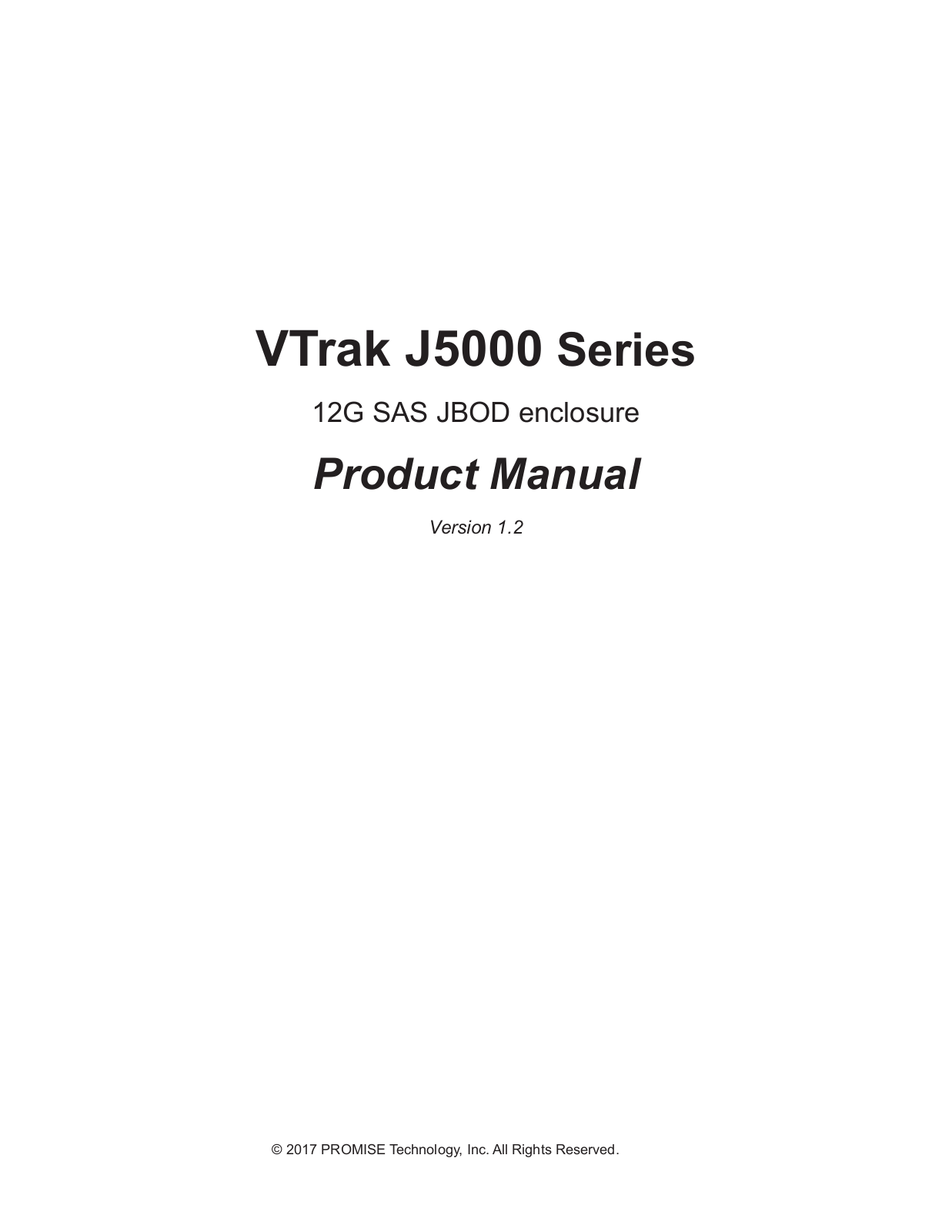 Promise VTrak J5800SS 96TB operation manual