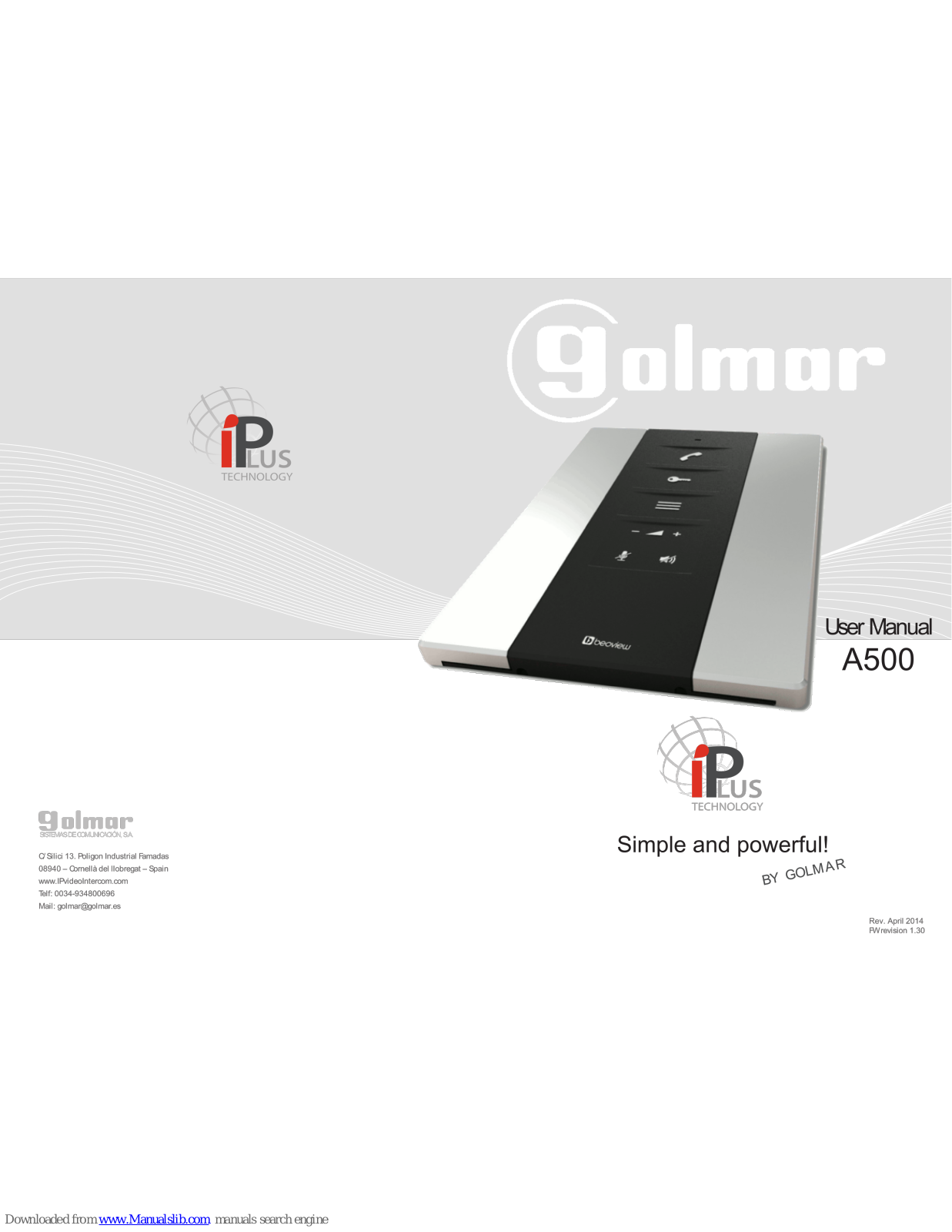 golmar A500 User Manual - ManualMachine.com