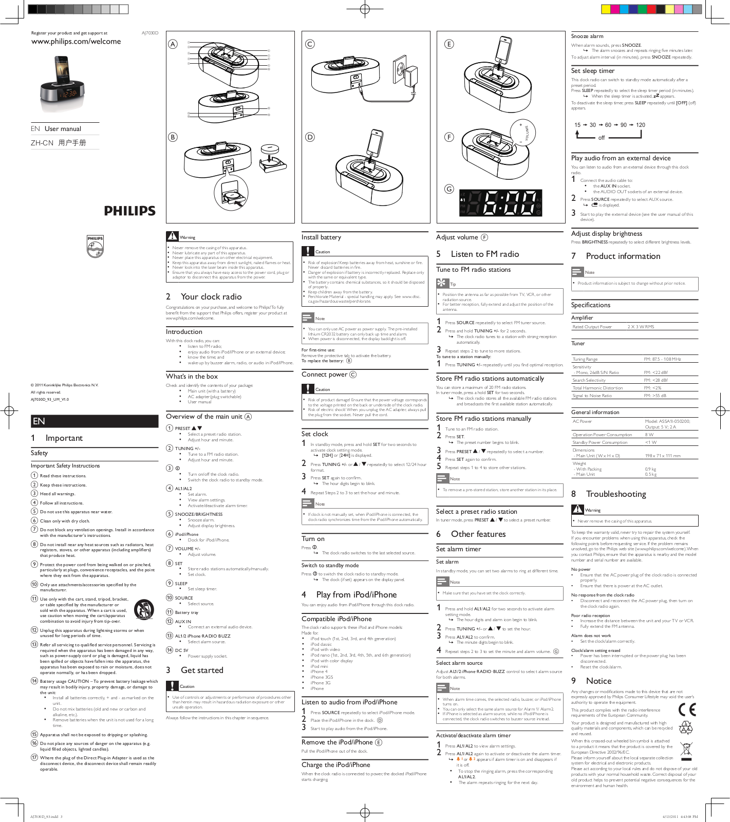 Philips AJ030D User Guide