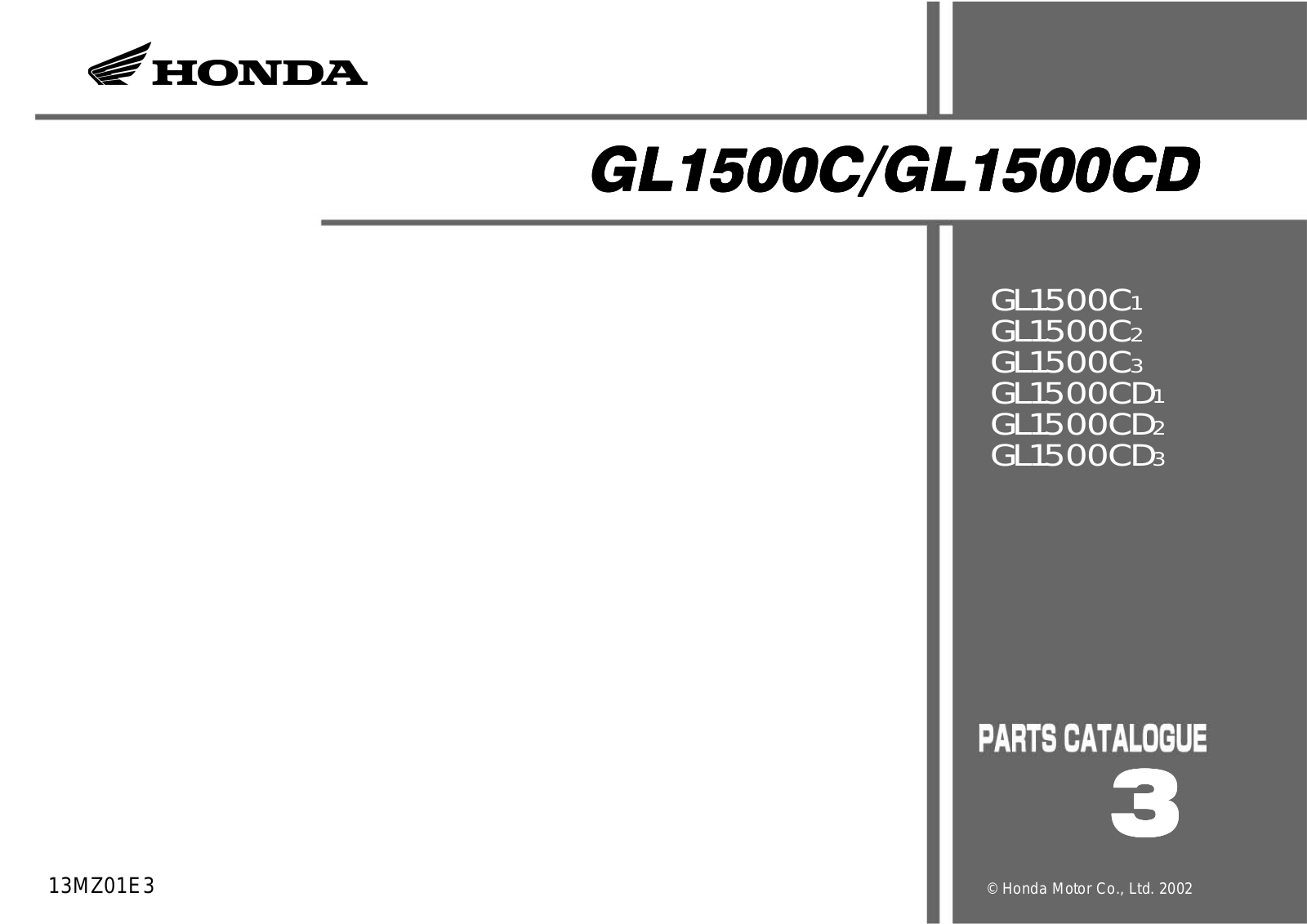 Honda gl1500  2002 User Manual